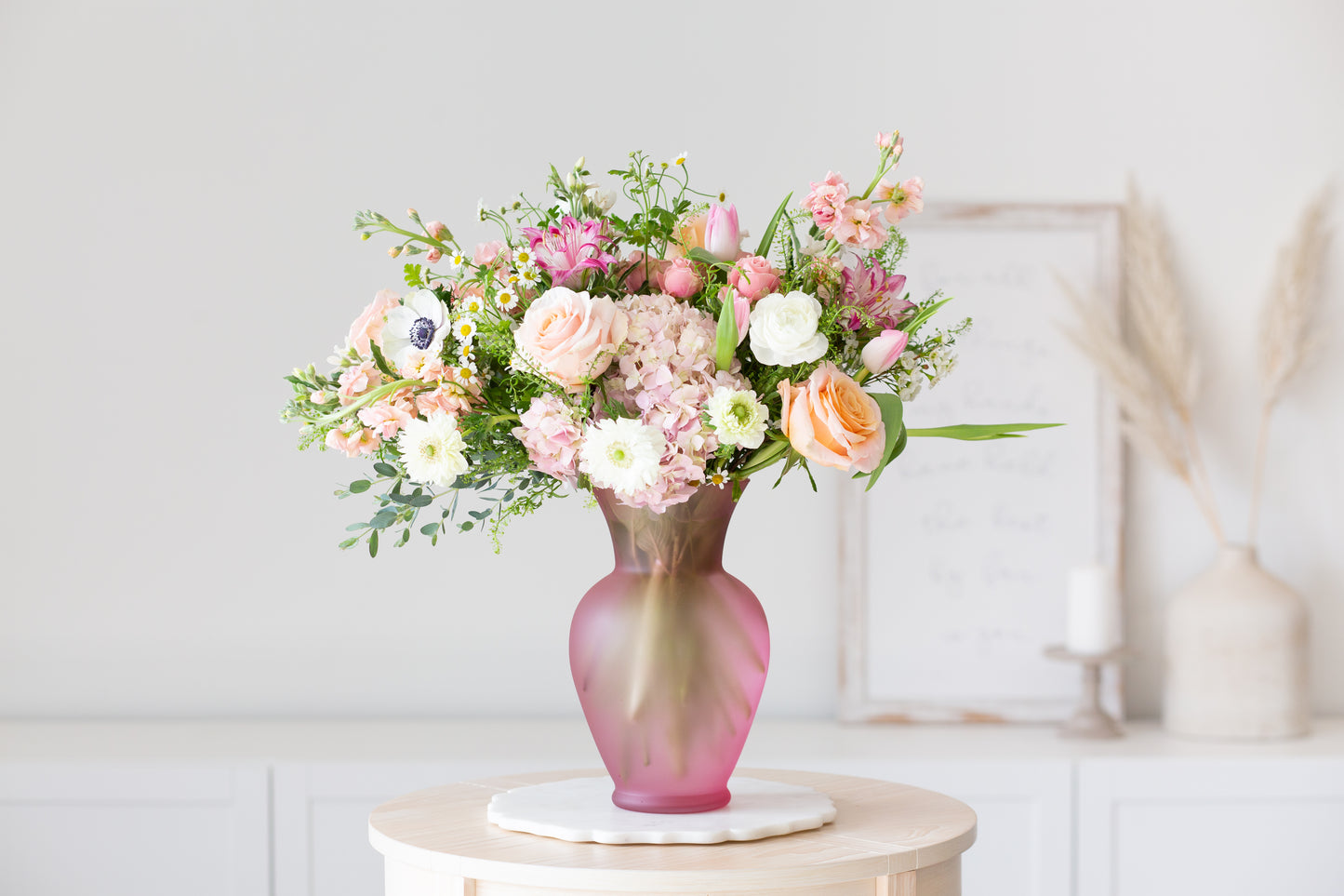 The Matte Blush Rose Classic Urn