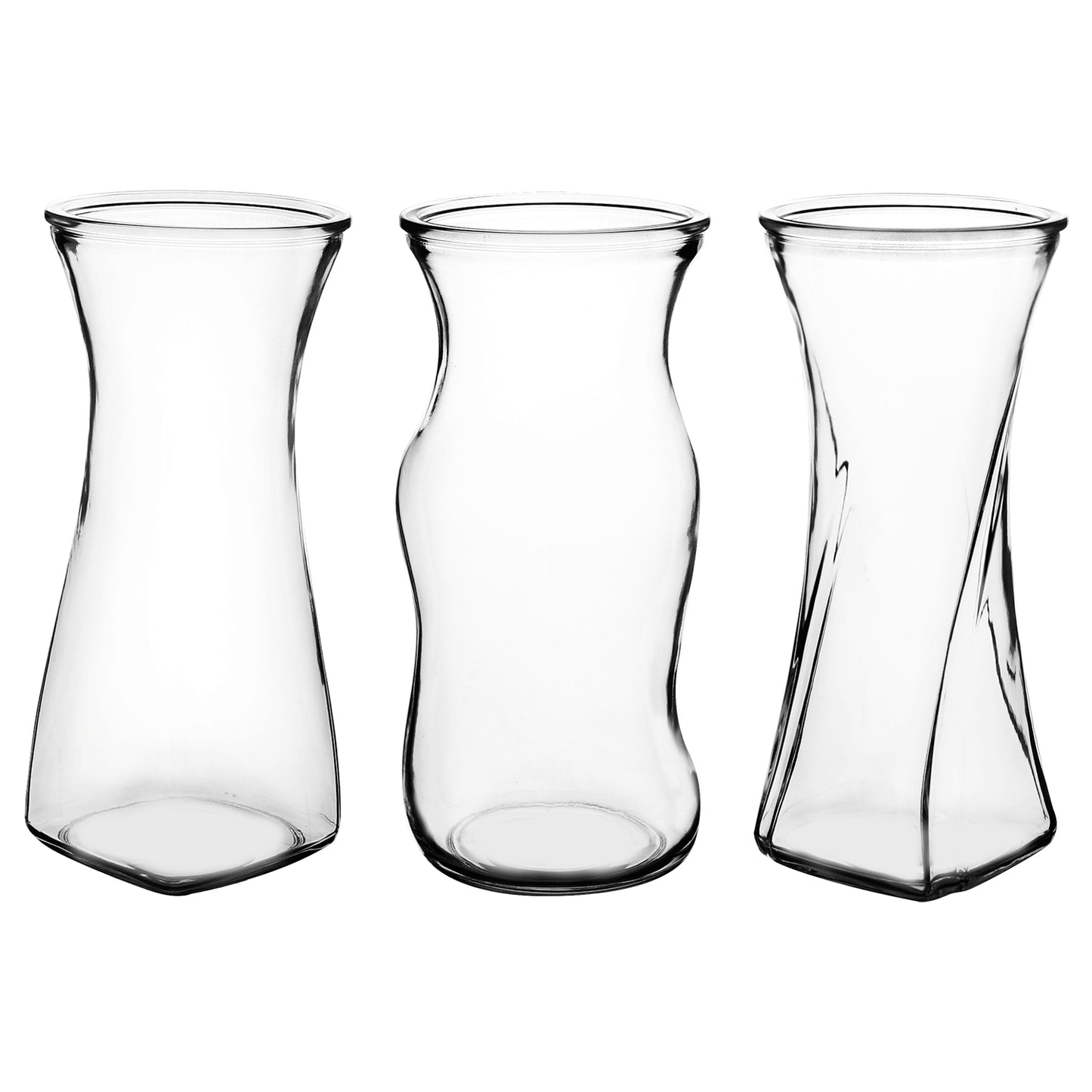 TRIO TWIST VASE ASST